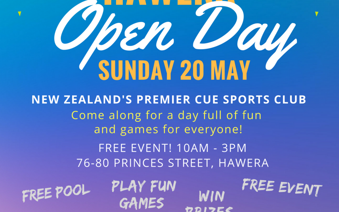 Open Day Hawera 20 May